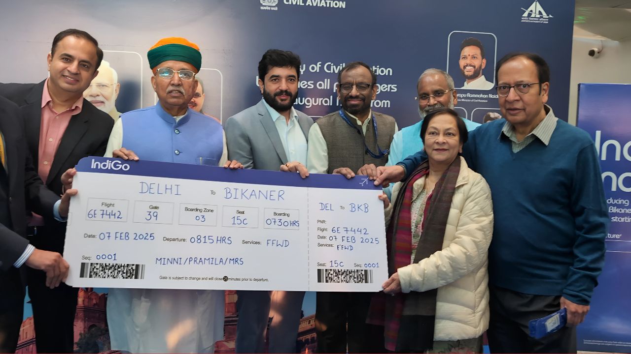 Delhi to Bikaner Daily Indigo Flight, Delhi to Bikaner Flight, Bikaner to delhi daily flight, Bikaner to Delhi Daily Indigo Flight, Arjun ram meghwal,
