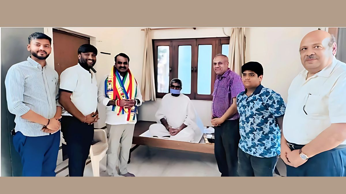 सूचना प्रसारण एवं संसदीय कार्य राज्य मंत्री डा एल मुरुगऩ ने मुनि श्री से आध्यात्मिक विषयों पर की चर्चा 1 Minister of State for Information Broadcasting and Parliamentary Affairs, Dr. L. Murugan, Mahashraman, Mahashraman History,