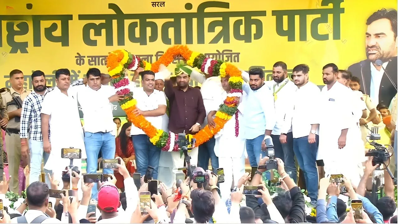 RLP Foundation Day 2025, Hanuman Beniwal Bikaner Rally, RLP Seven Resolutions, Rajasthan Politics, Kanika Beniwal, RLP News, RLP Leaders Rajasthan