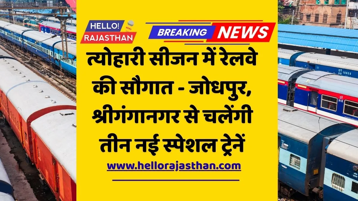 Railway News, Rajasthan Railways, Jodhpur Train, Sriganganagar Special Train, Festival Season Trains, Indian Railways Update, Diwali Travel