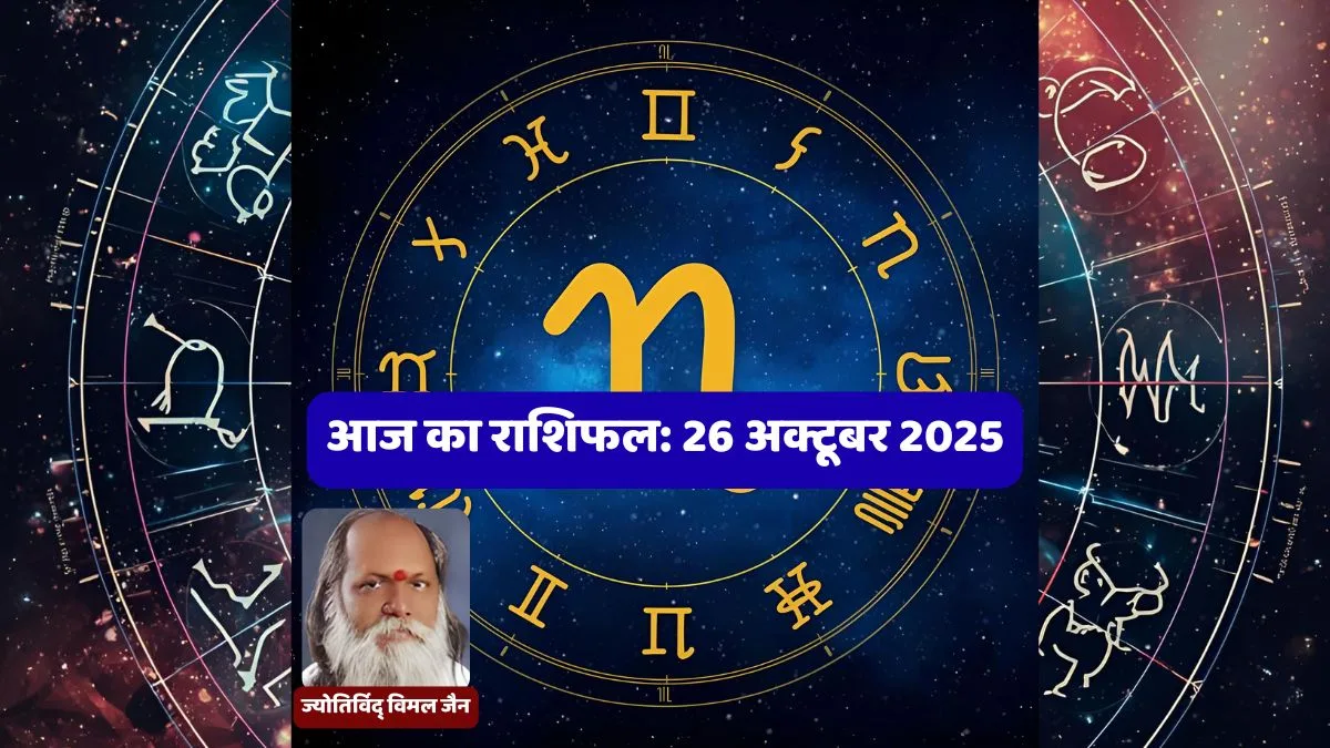 आज का राशिफल, 26 अक्टूबर 2025 राशिफल, Aaj Ka Rashifal in Hindi, Today Horoscope Hindi, आज का राशिफल 2025, Vimal Jain Rashifal, Rashifal 26 October 2025, आज का ज्योतिष फल, दैनिक राशिफल