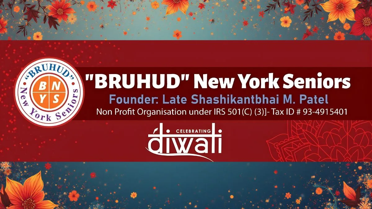 BRUHUD Seniors, Diwali Celebration, New York, Indian Diaspora, Prem Bhandari, Binaya Pradhan, Jaipur Foot USA, NRI Community, Tri-State Area, Recognition