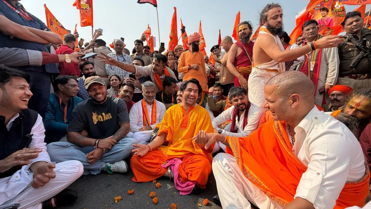 Bageshwar Baba Padyatra 2025, Dhirendra Krishna Shastri Hindu Ekta Yatra, Sanatan Hindu Ekta Yatra, Bageshwar Dham News, Shikhar Dhawan Bageshwar Baba,